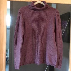 Sundance plum heather turtleneck sweater